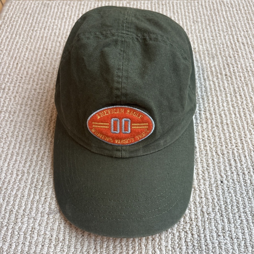 American Eagle Womens Varsity Track Retro Adjustable Baseball Hat Cap